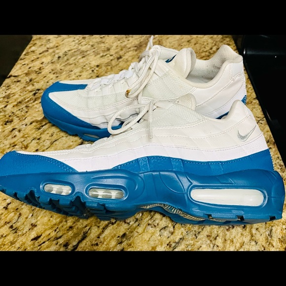 Nike Air Max White Green Abyss 95 (Rare) - Picture 3 of 4